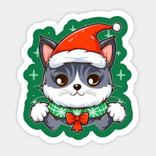 Christmas Cat Sticker